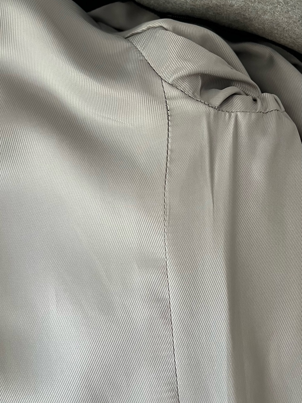 Veronica Beard Double-Breasted Long Trench Coat in Taupe Brown - Picture 10 of 15